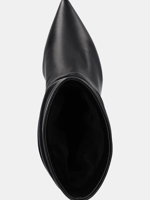 Answear.LAB botki skórzane kolor czarny na szpilce