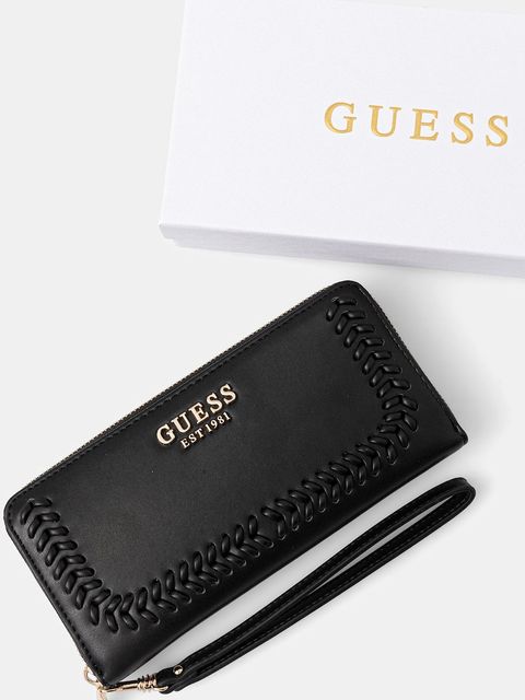 Guess portfel TATUM damski kolor czarny SWNG96 67146