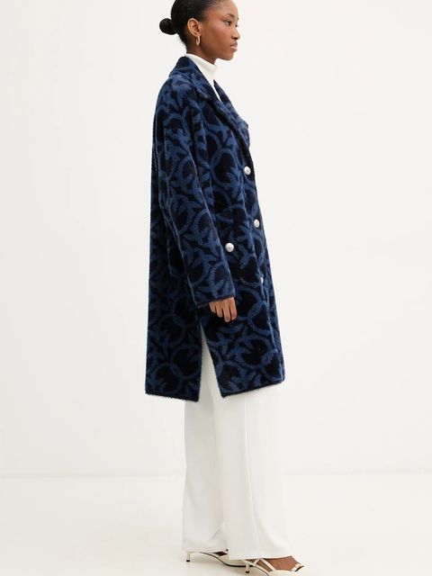 Pinko płaszcz kolor granatowy 105415 A2WY