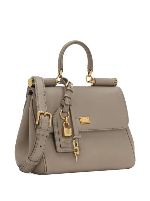 Dolce & Gabbana medium My Sicily padlock-detail leather handbag - Neutrals - zdjęcie produktu nr 2