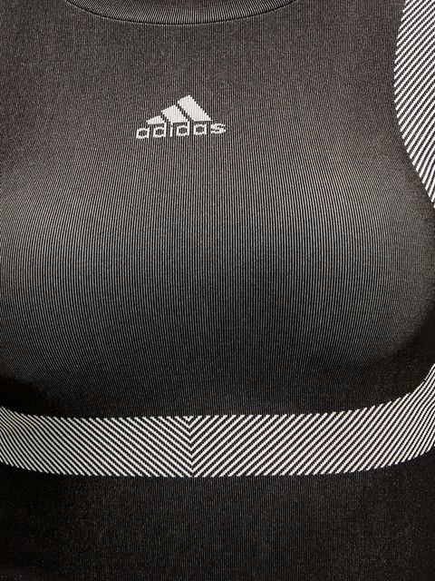 adidas Originals t-shirt Seamless Techfit Baby Tee damski kolor czarny JV7159