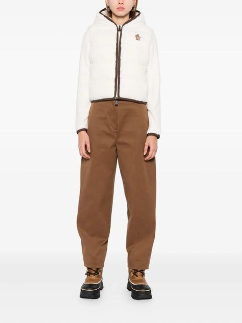 Moncler gabardine trousers - Brown
