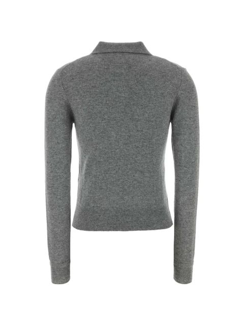 Jil Sander knitted polo top - Grey - zdjęcie produktu nr 2