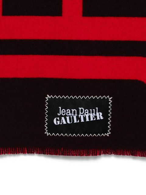 Jean Paul Gaultier logo-print scarf - Red
