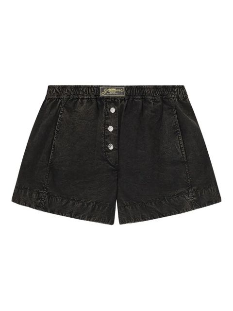 GANNI logo-appliqué shorts - Black - zdjęcie produktu nr 1