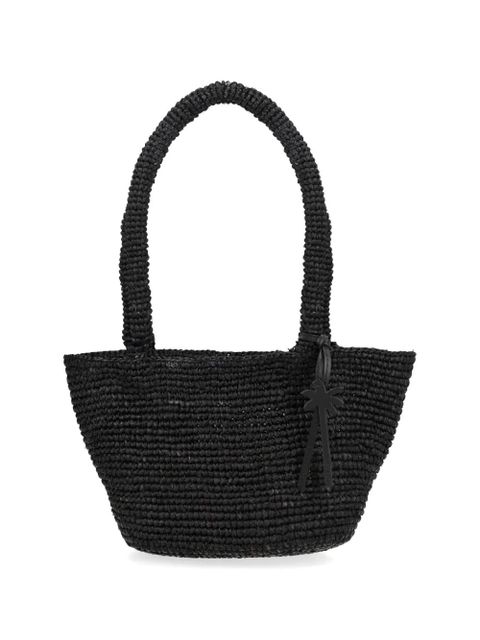 Manebi palm raffia shoulder bag - Black - zdjęcie produktu nr 2