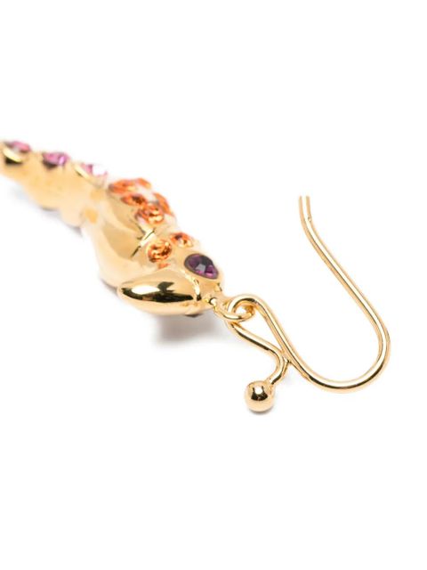 Marni parrot embellished earrings - Gold