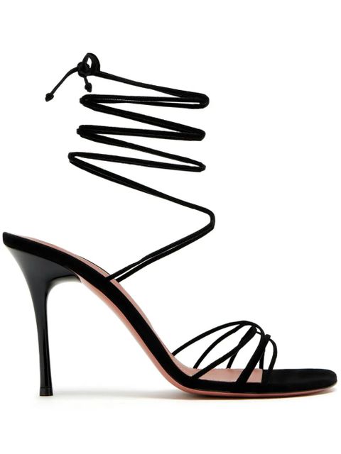 Amina Muaddi 95mm Lori sandals - Black - zdjęcie produktu nr 1