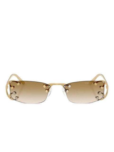 Prada Eyewear rectangle-frame sunglasses - Gold