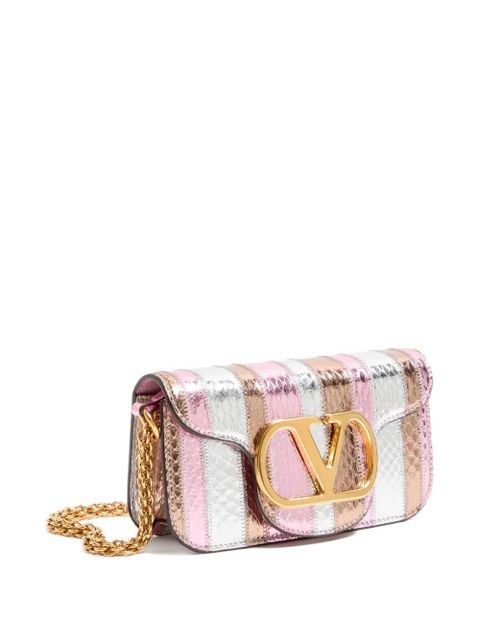 Valentino Garavani small Locò laminated VLogo tote bag - Pink