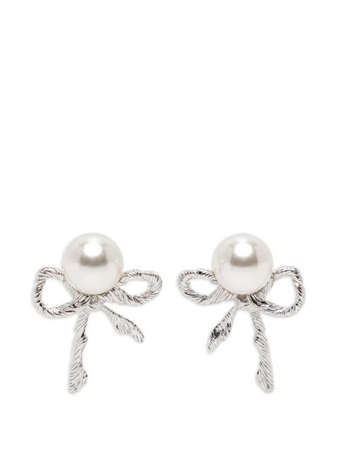 SHUSHU/TONG ribbon-motif earrings - Silver - zdjęcie produktu nr 1