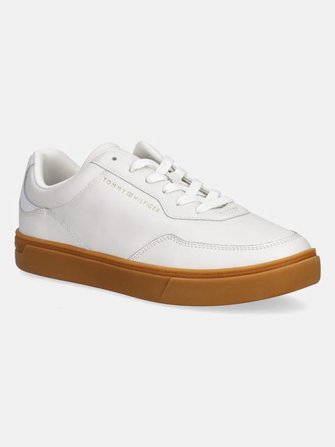 Tommy Hilfiger sneakersy skórzane CASUAL CUPSOLE SNEAKER damskie kolor beżowy FW0FW08689 - zdjęcie produktu nr 1