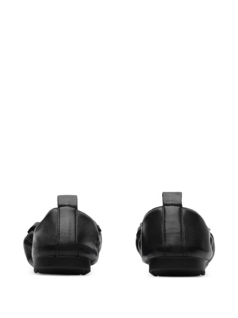 Burberry leather fawn loafers - Black