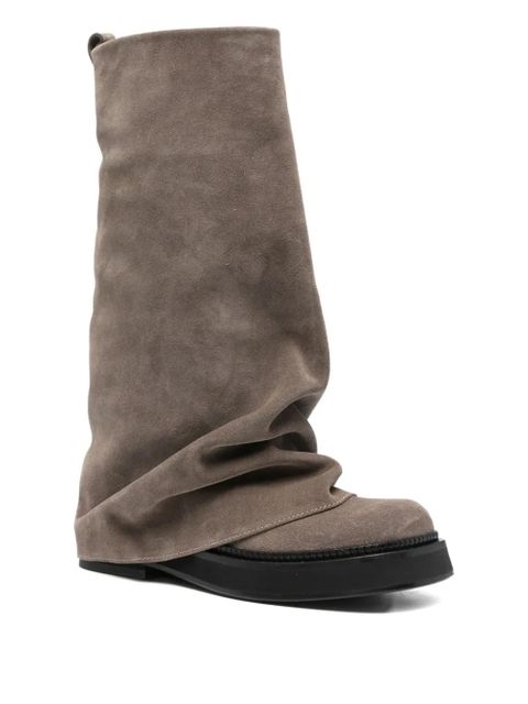 The Attico Robin gathered boots - Grey