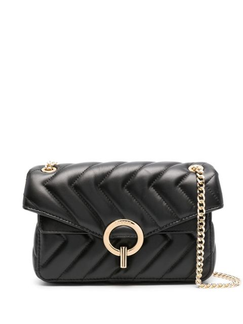 SANDRO Yza quilted leather shoulder bag - Black - zdjęcie produktu nr 1