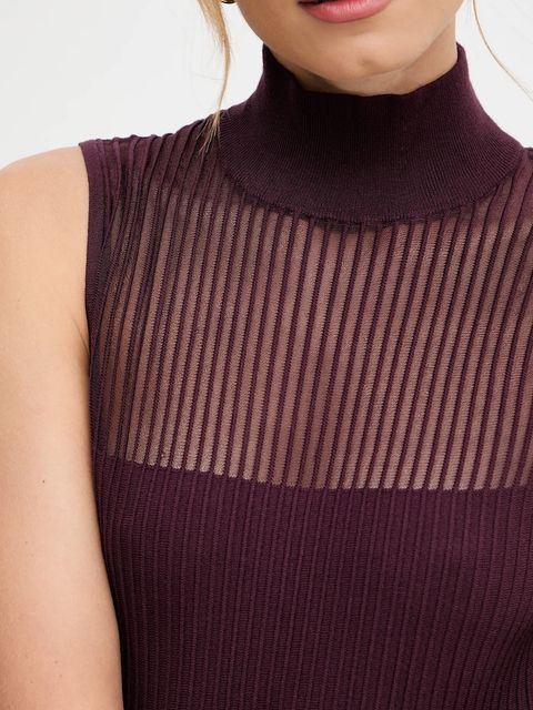 Patrizia Pepe sukienka kolor bordowy maxi dopasowana 8A1555 K143