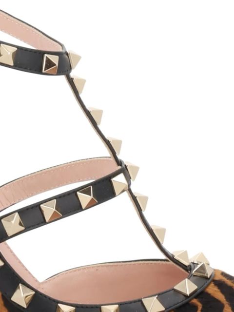 Valentino Garavani Rockstud leopard-print pumps - Black
