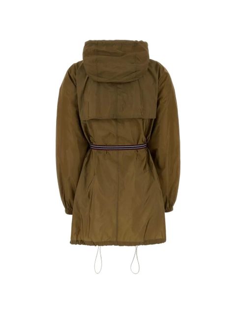 Prada hooded belted raincoat - Green - zdjęcie produktu nr 2