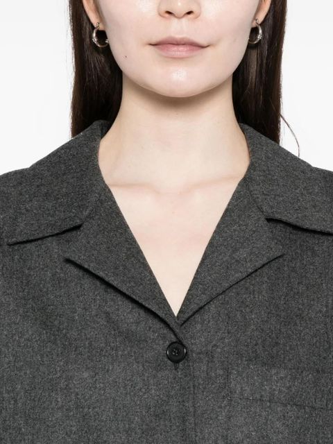 KHAITE Riordan buttoned short-sleeve shirt - Grey