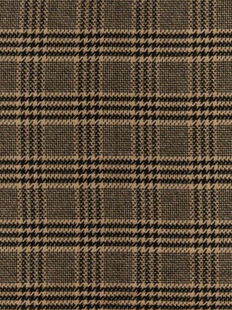 Saint Laurent checked fringed scarf - Brown