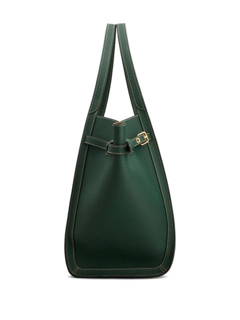 Tod's medium T Timeless gold-tone buckle tote bag - Green