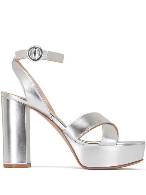 Gianvito Rossi platform buckle sandals - Silver - zdjęcie produktu nr 1