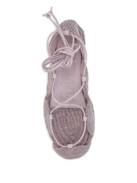 LOEWE lace-up flat espadrilles - Purple
