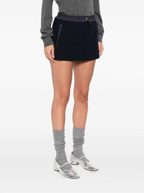 Miu Miu zip detail skirt - Blue