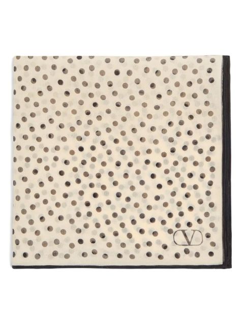 Valentino Garavani Chez silk pocket square - Neutrals