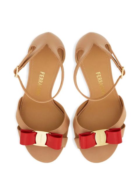 Ferragamo 90mm Vara Bow heeled sandals - Neutrals