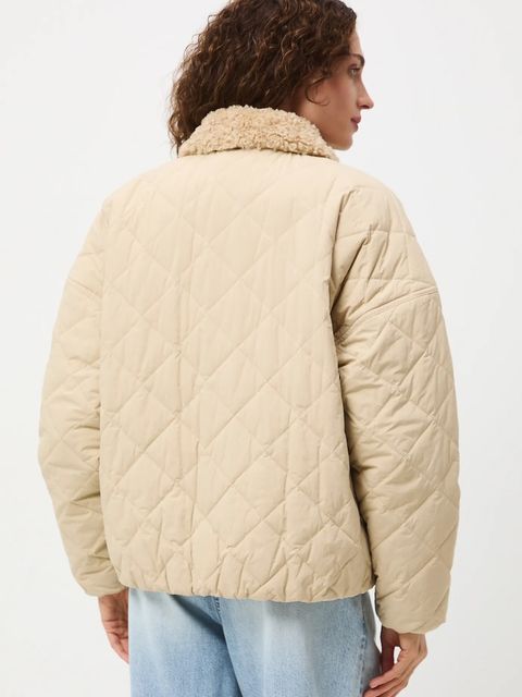 Medicine kurtka damska kolor beżowy przejściowa oversize