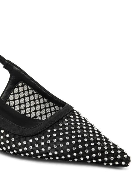 Jimmy Choo 50mm Amel crystal-embellished pumps - Black