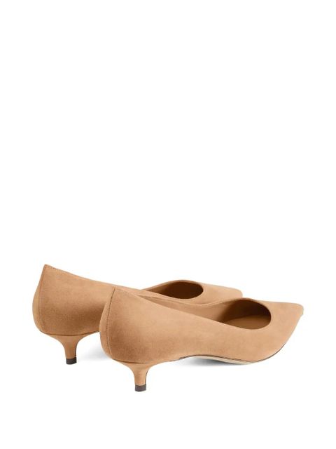 Jimmy Choo 35mm Amelia pointed-toe kitten-heel pumps - Brown