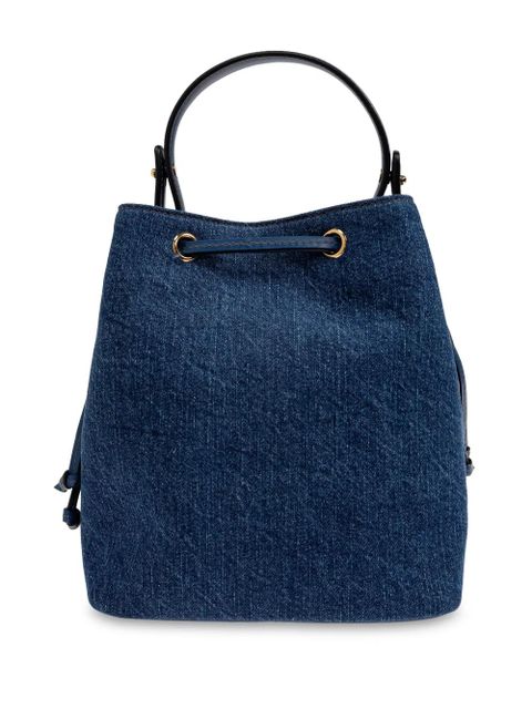 Versace La Medusa denim bucket bag - Blue