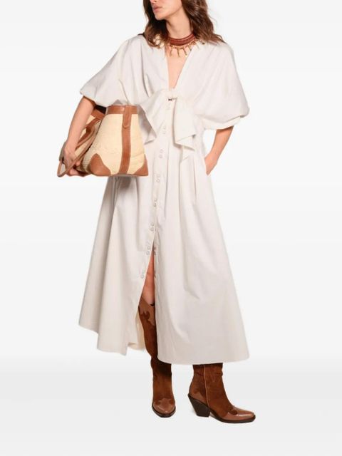 Johanna Ortiz Endless Spring bow-button dress - Neutrals - zdjęcie produktu nr 2