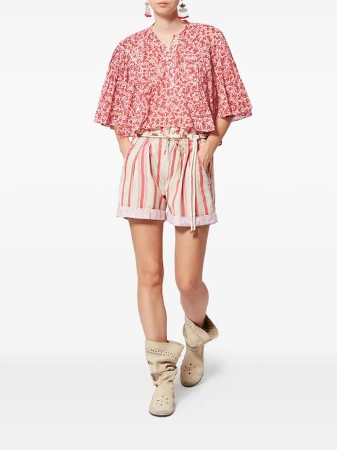 MARANT ÉTOILE Veelia floral-print top - Red - zdjęcie produktu nr 2