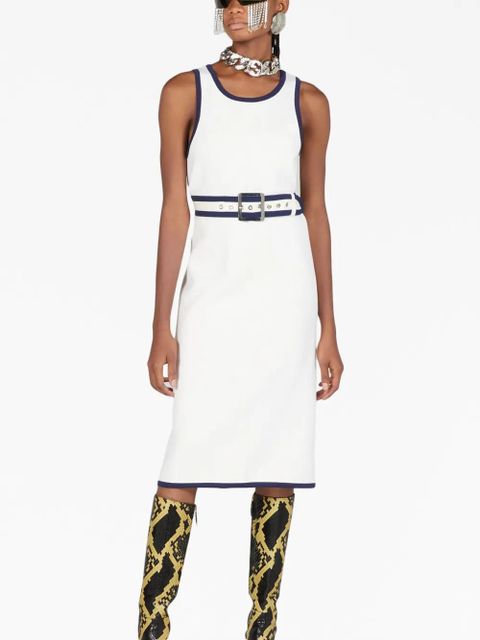 Gucci belted midi dress - White