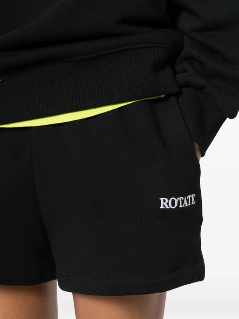 ROTATE BIRGER CHRISTENSEN logo-embroidered track shorts - Black
