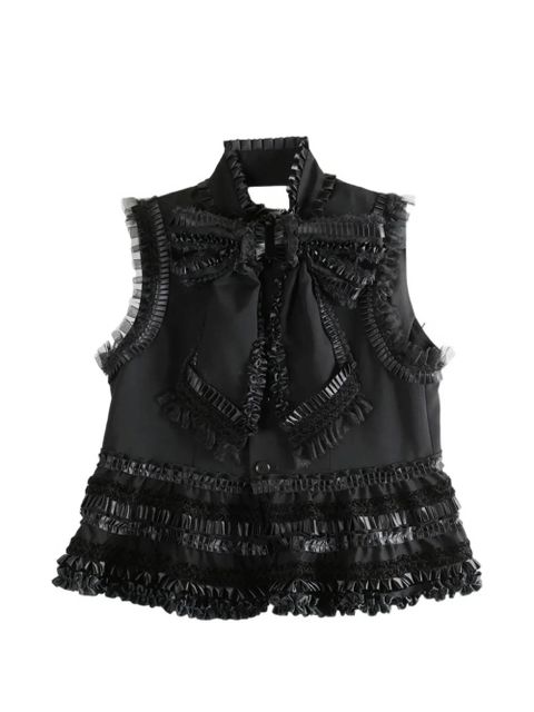 Comme Des Garçons ruffled bow vest - Black - zdjęcie produktu nr 1