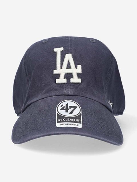 47 brand czapka z daszkiem bawełniana MLB Los Angeles Dodgers kolor niebieski z aplikacją