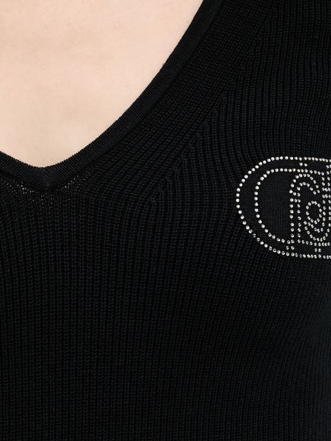 Liu Jo sukienka kolor czarny mini dopasowana TF5253.MS63L