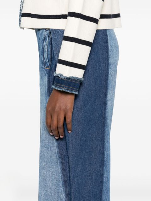 SANDRO contrasting-panels jeans - Blue