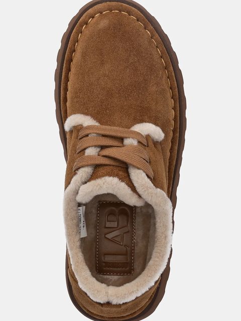 Answear.LAB śniegowce zamszowe damskie kolor brązowy