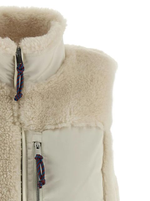 Tory Burch stand-collar fleece gilet - Neutrals
