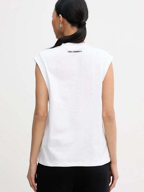 Karl Lagerfeld top bawełniany IKON kolor biały B1W17036 - zdjęcie produktu nr 2
