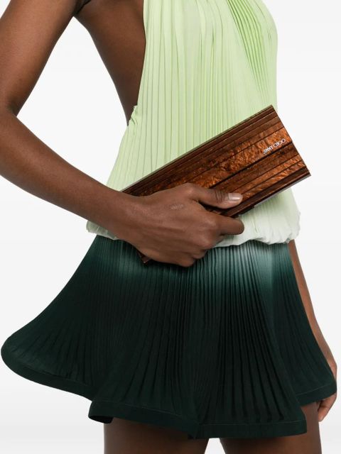 Jimmy Choo Sweetie rectangle-shape clutch bag - Brown - zdjęcie produktu nr 2