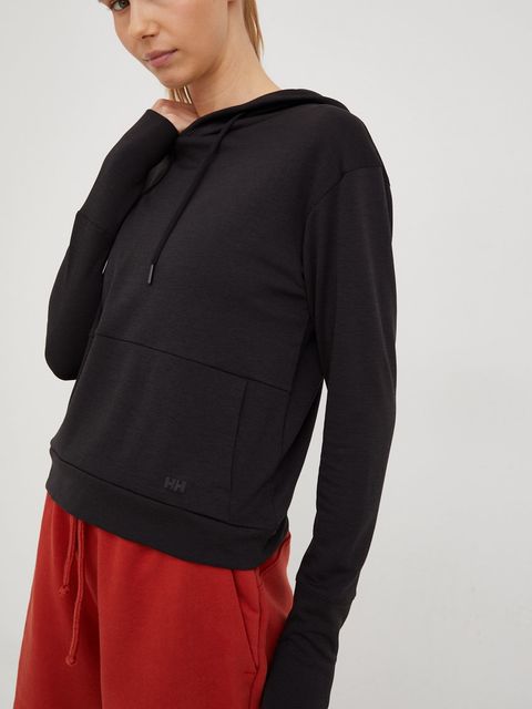 Helly Hansen bluza sportowa damska kolor czarny z kapturem gładka Lifa Tech 48530 - zdjęcie produktu nr 1