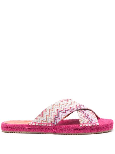 Missoni zigzag-woven espadrilles - Pink