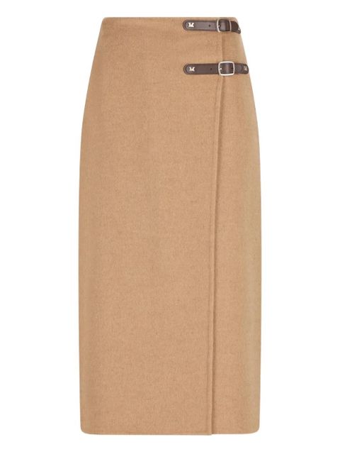 Max Mara buckle-detail midi skirt - Brown - zdjęcie produktu nr 1