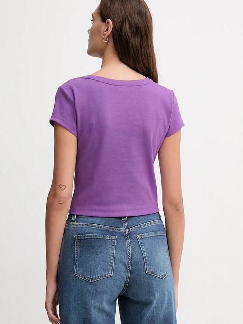 Calvin Klein Jeans t-shirt damski kolor fioletowy LV047C200G